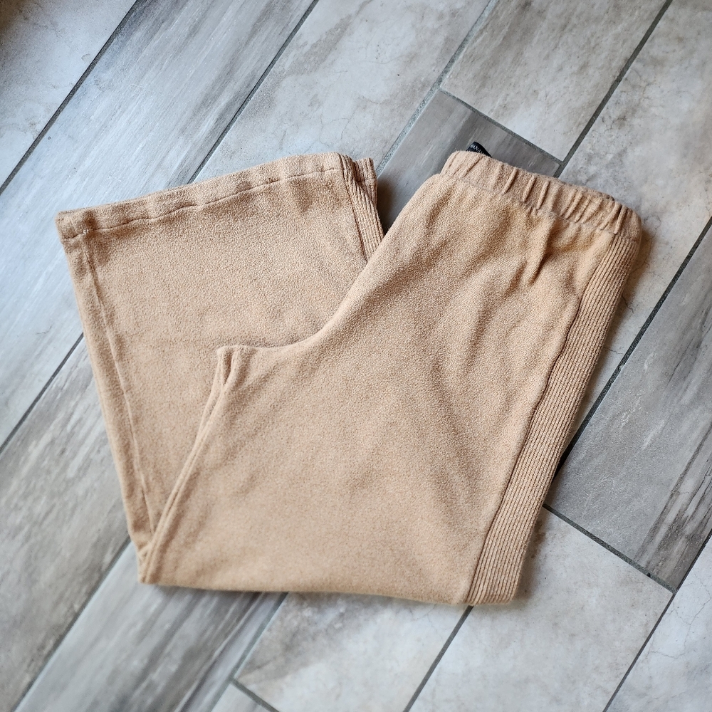 Cozy Camel Wide Leg Knit Lounge Pants By Banana Republic Size Mediym